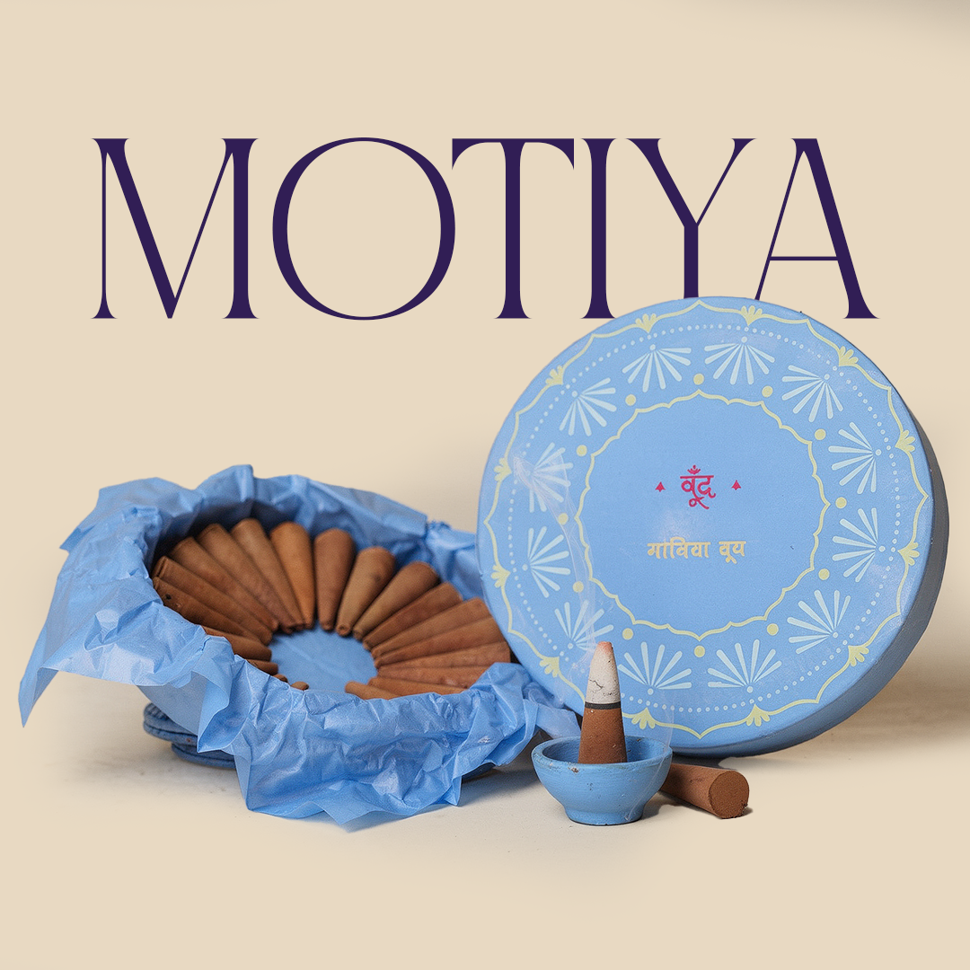 Motiya I Indian Jasmine Incense Cones (Charcoal-free)