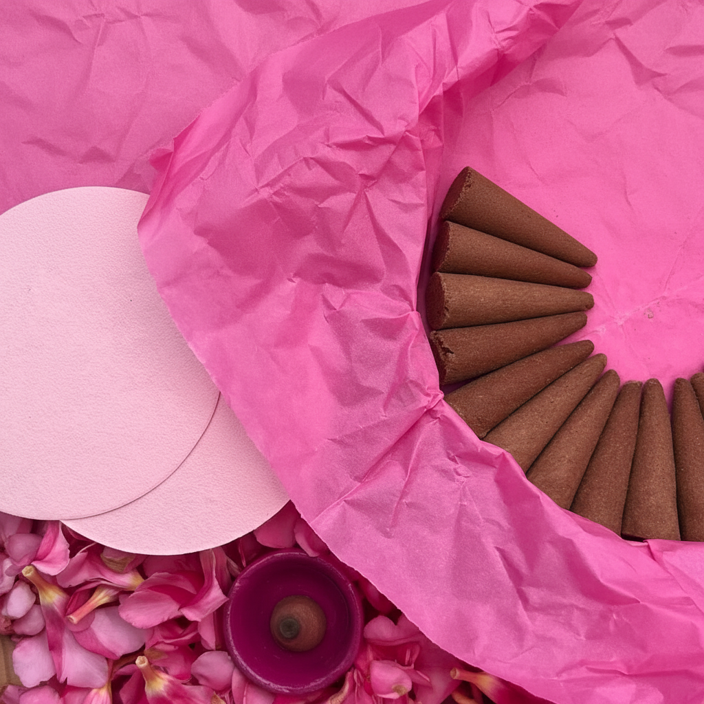 Gulabi I Damask Rose Incense Cones (Charcoal-free)