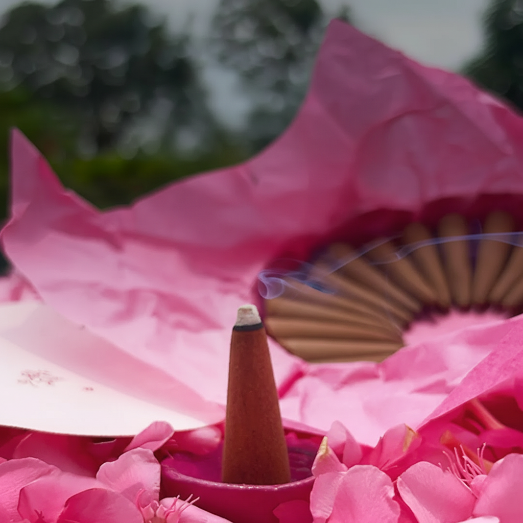Gulabi I Damask Rose Incense Cones (Charcoal-free)
