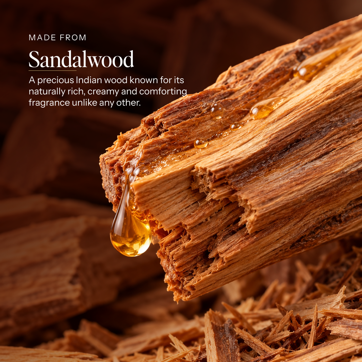 Sandali sandalwood perfume oil with its natural ingredients — Boond Naturals