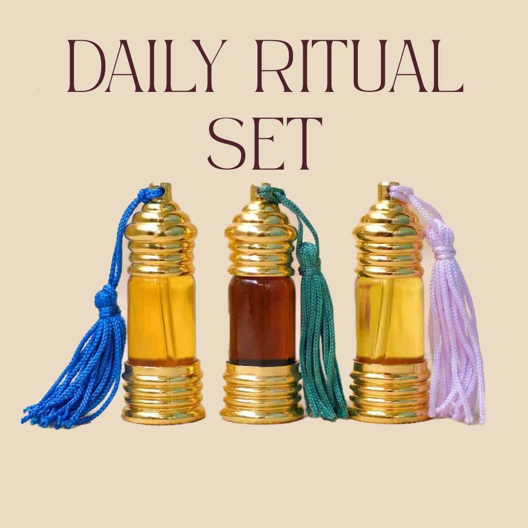 Daily Ritual Set | Motiya, Khus, Lavender (Set of 3 Perfume Oils)